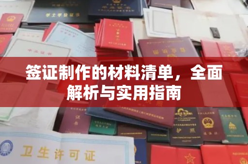 雨花台签证制作的材料清单，全面解析与实用指南